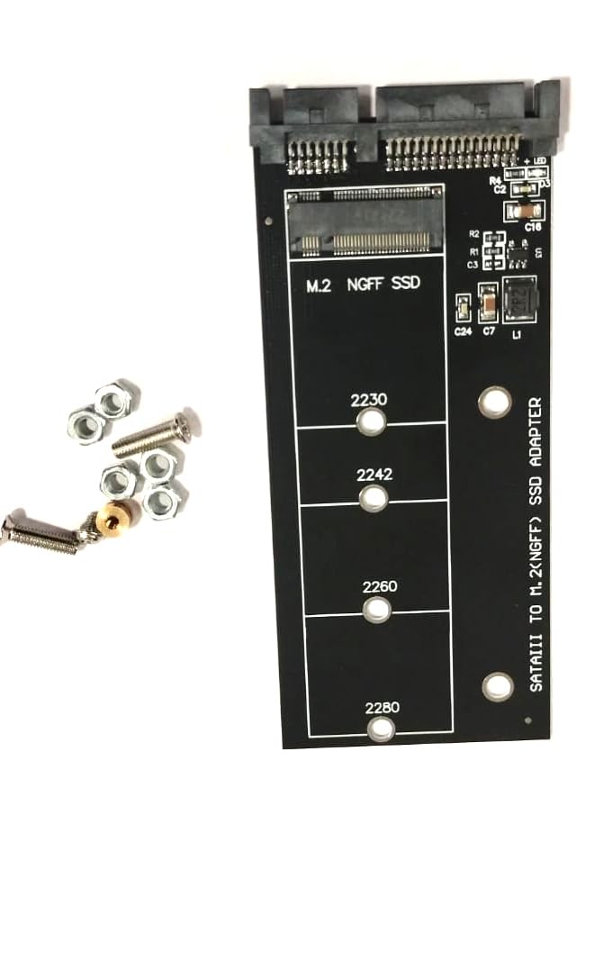 Tobo M.2 NGFF to 22-Pin SATA III for NGFF M.2 to SATA Converter Adapter Card Based Key B/B + M 2280 2260 2242 2230mm SSD Super Speed 6Gbps for Laptop Desktop TD-1067HS-image-7