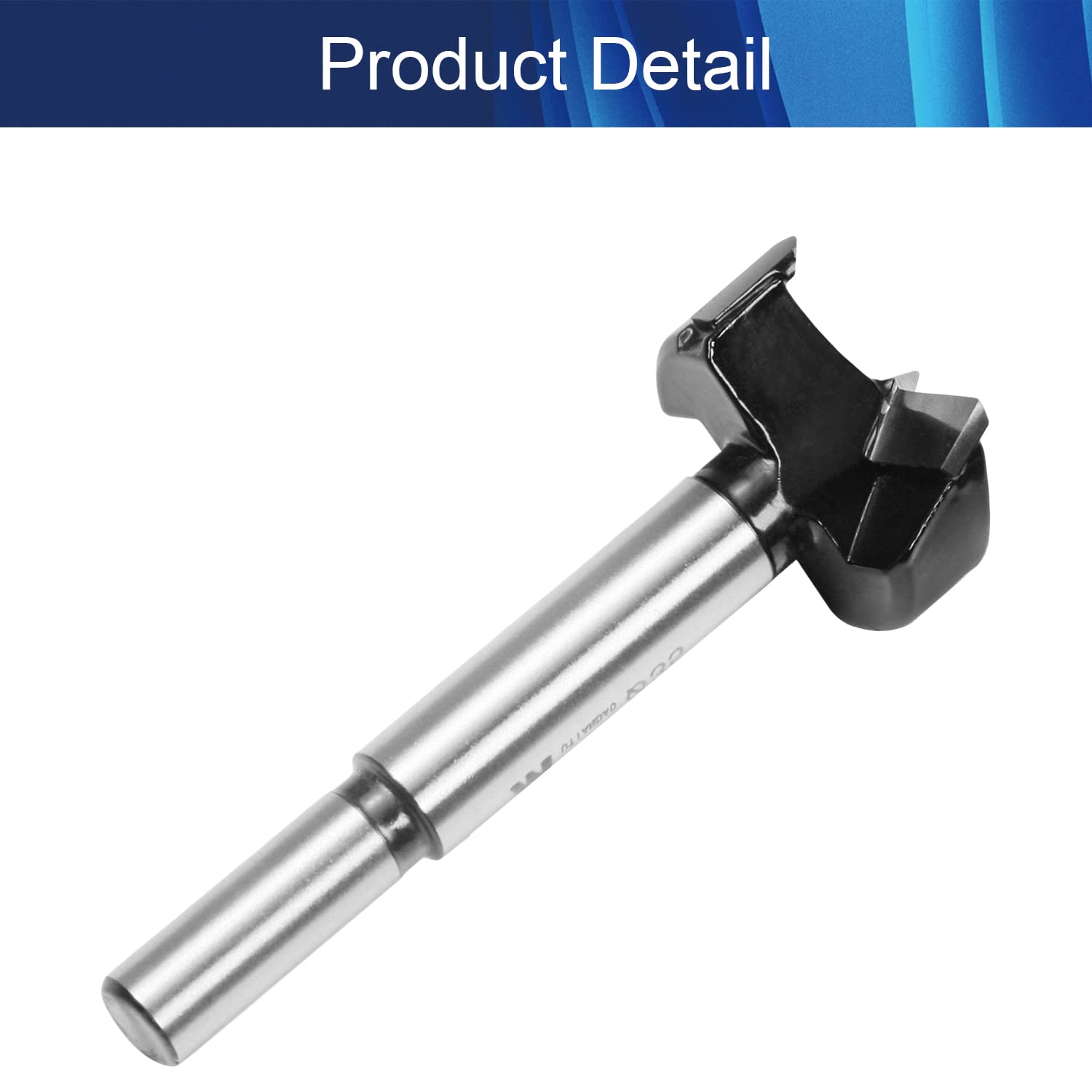 Wenheww 1Pc Forstner Drill Bits, 35mm/1.38" Carbide Wood Hole Saw Auger Opener, Woodworking Hole Saw Drilling Tool, 90mm Length 10mm Straight Handle Dia Cutter Tool for Wood Plastic Plywood, Black