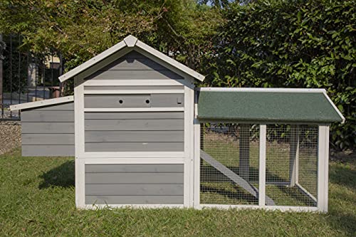 Pets Imperial® Kingsbourne Hühnerstall mit Auslauf - Grau - Hühnerhaus mit aufklappbarem Dach - 183 cm (B) x 98 cm (T) x… – Bild 7