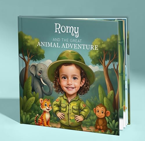 TellMyTale Personalized Animal Adventure Book for Kids Custom Name and Photo Storybook Safari Wildlife Journey Educational Bedtime Story for Kids