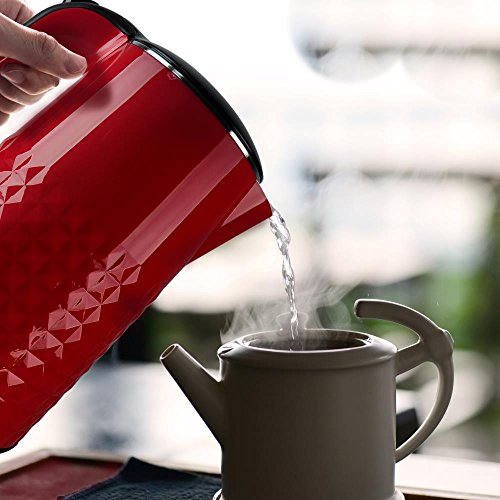 Tetera eléctrica NutriChef 1.5 litros roja miniatura 2