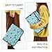 ALAZA Fish Bone Footprint Blue Expandable Filing Folder Storage Organiser Box Files, 13 Pockets Zip Filing Folders for Home or Office Documents
