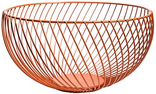 Paniers de stockage Noir Art Snacks Bonbons Fruit Basket for Salon Bureau Cuisine Organisateur panier blanc (Color : Orange) Cover