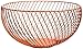 Paniers de stockage Noir Art Snacks Bonbons Fruit Basket for Salon Bureau Cuisine Organisateur panier blanc (Color : Orange)