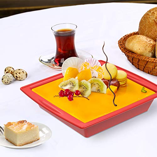 image for 8 inch Silicone Square Cake Pan, 8x8 Baking Pan, Brownie Pan - Set of 