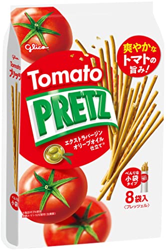 Pretz Tomato Family Pack – 8 Individual Pouches of Savory Tomato-Flavored Biscuit Sticks...