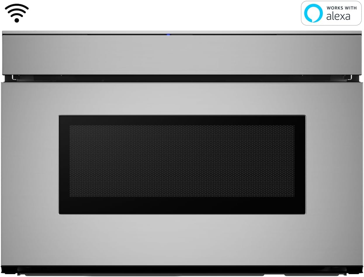 Stainless Steel Smart Microwave Drawer with Alexa Integration