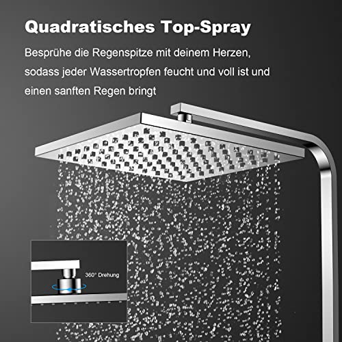 KOMIRO Duschsystem mit Thermostat und Armatur im Vergleich