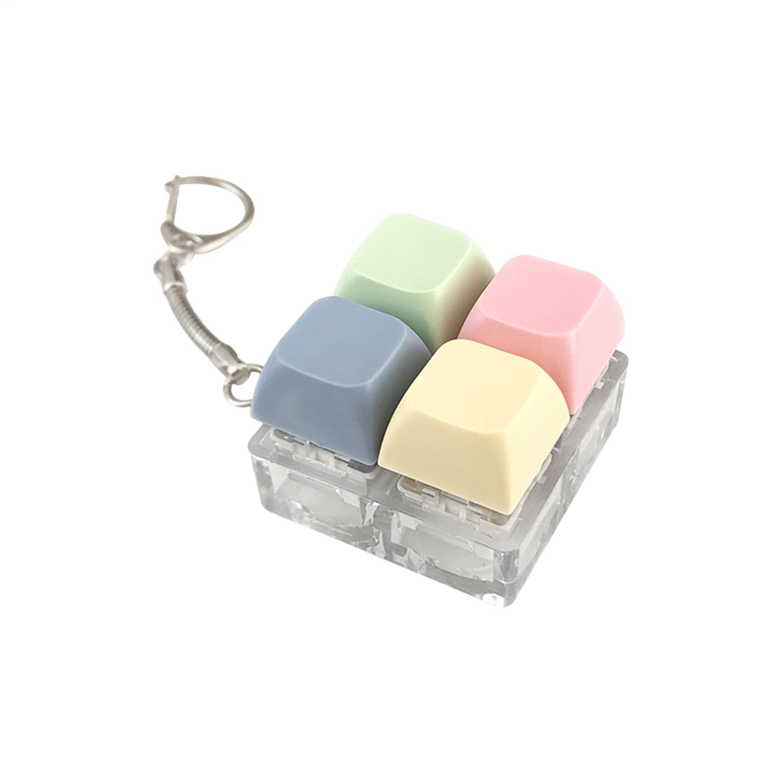 4 Botón Llavero Antiestrés, Teclado Fidget Toys, Botón de Descompresión, Teclado Fidget Clicker, Teclados Antiestres para Adultos Aliviar el EstréS Pass Tiempo — view 10