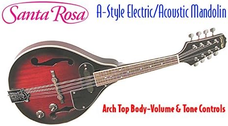 Santa Rosa MAND41E Electric Mandolin Teardrop Shaped A Style, Antique Sunburst