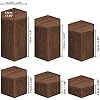 6 Alzatine Legno Esagonali BELLE VOUS - Piedistalli Nero Per Vetrine, Altezze 2,5-15cm - Foto 9