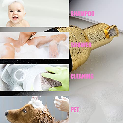 2 Oz Empty Foam Pump Bottle (12PCS) Travel Foaming Soap Dispenser for Hand Soap, Lash Shampoo Cleanser(Black&Gold Pump&Black Cap)4