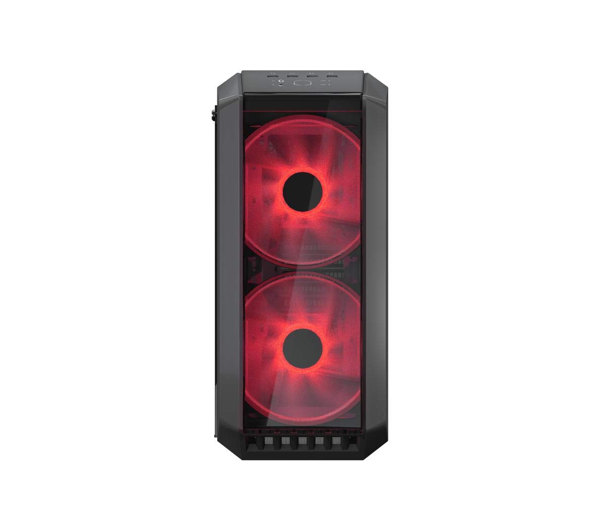 Cooler Master MasterCase H500 – Case per PC con Due Ventole RGB da 200 mm Ottimo Flusso d'Aria, Panello Frontale Versione Traforata Mesh o Chiusa Trasparente, Capacità Hardware ATX Flessibile
