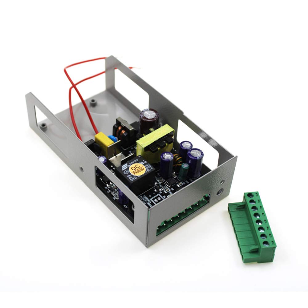 YAVIS Alimentation d'énergie pour Système de Contrôle d'Accès de Porte d'Entrée avec Délai de Verrouillage 0-15s DC12V 5A 36W Sortie AC90-260V entrée 50 60HZ