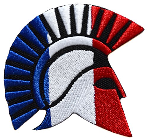 ecusson france francais drapeau casque opex tap soldat spartan 7x6,5cm legion thermocollant
