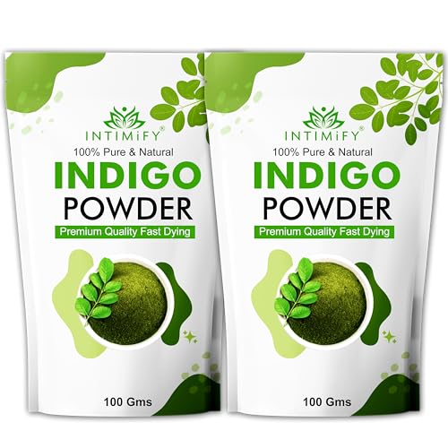 INTIMIFY Indigo Powder For Black Hair | Natural Hair Colour For Women & Men 200 gms (Pack of 2)