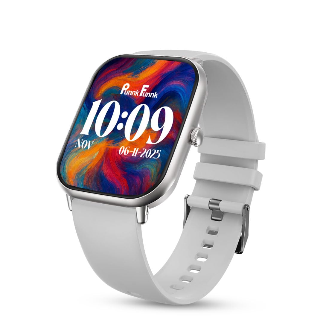 PunnkFunnk H9 1.96” HD Display Smartwatch for Men & Women | Bluetooth Calling | Heart Rate | SpO2 | Sleep Monitor | 100+ Sports Modes | IP67 Waterproof Fitness Watch for Android & iOS – (White) PunnkFunnk H9 1.96” HD Display Smartwatch for Men & Women | Bluetooth Calling | Heart Rate | SpO2 | Sleep Monitor | 100+ Sports Modes | IP67 Waterproof Fitness Watch for Android & iOS – (White)