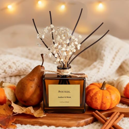 Difusor de aceites esenciales Amber & Moss con flores secas miniatura 5