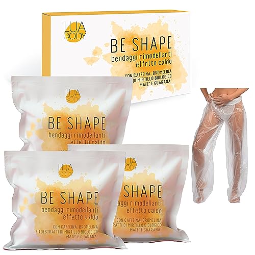 Kit 3 Bende Anticellulite, Drenanti - Trattamento Effetto Caldo, Rimodellante e Rassodante BIOLOGICO - Bendaggi Estetici Professionali Tonificanti per Gambe, Pancia e Fianchi