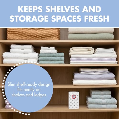 Arm & Hammer OdorBusterz ShelfMATE™, White Linen – Decorative Odor Absorber with Baking Soda for Small Spaces, Closets & Storage Areas - image 2