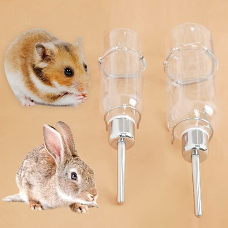 Piccolo abbeveratoio per gabbia di animali, Durevole bevitore di criceti Piccolo portabottiglie for animali domestici Scoiattolo Criceto Coniglio Mangiatoia for alimenti Simpatica bottiglia d'acqua fo
