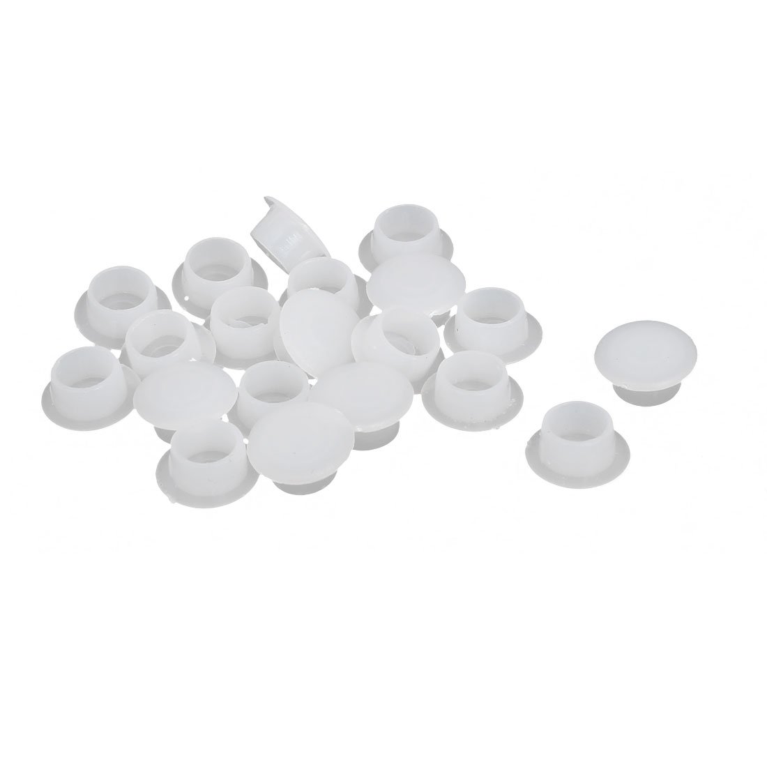 sourcingmap 10mm Dia Plastic Dome Head Flush Mounted Tube Insert Hole Covers Cap Cover 20pcs