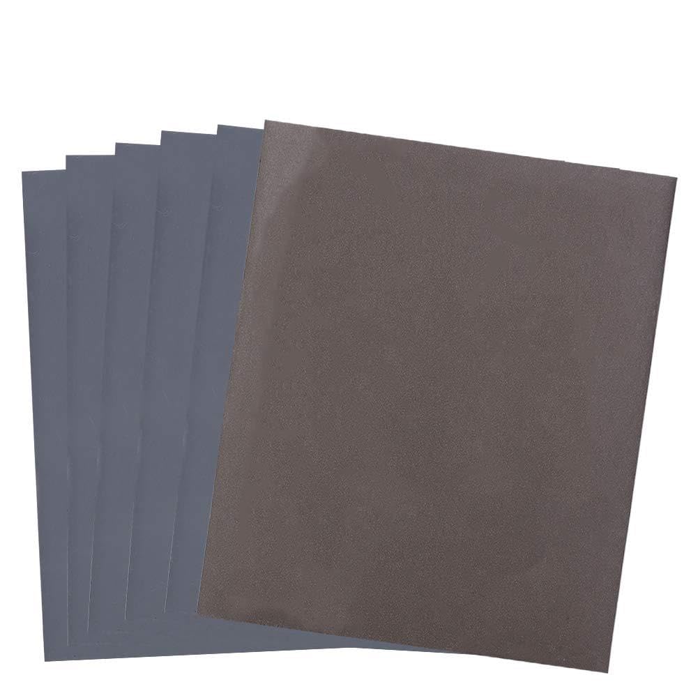 100 pz Foglio Abrasivo Carta Abrasiva Impermeabile Marrone P2500 Grana per Asciutto Bagnato A Duplice Uso Lucidatura Manuale Carta Kraft Carburo di Silicio