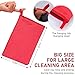 TAKAVU Auto Detailing Clay Mitt 1 Pack 9.7x6.3 inches, Magic Clay Bar Mitt Premium Mesh and Microfiber for Remove Dirts Mud Grime, Car Cleaning Detail Glass Wheel Windshield (Red)