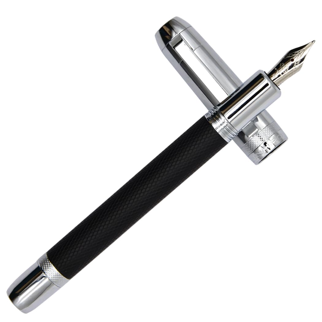 Ranvi Jinhao 92 Fountain Pen, Fine Nib with Ink Converter(Silver-Black) — image 1