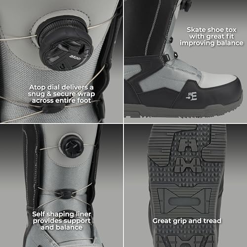 Image of 5th Element Men's Lace and Dial Snowboard Boots, Lace Black, 6