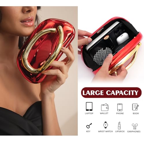 Image of PHILOMENA Evening Clutch Purses Women Acrylic Handbags Metal Handlebars Shoulder Crossbody Bag Wedding Party Casual