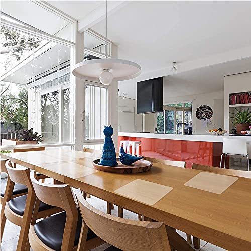 8 Pièces Antidérapant Placemats, Plastique Napperons, Set De Table Transparent, Facile à Nettoyer Et à Sécher Plus Rapidement, Convient pour Table à Manger, Tapis De Pique-Nique, Bureau, Bureau - Image 7