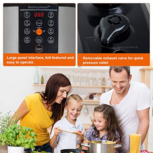 Rice Cookers 6 Qt Electric Pressure Cooker Slow Cooker,Multi-Use Programmable For Slow Cook, Saute, Yogurt, Steamer, Warmer - Thumbnail 7
