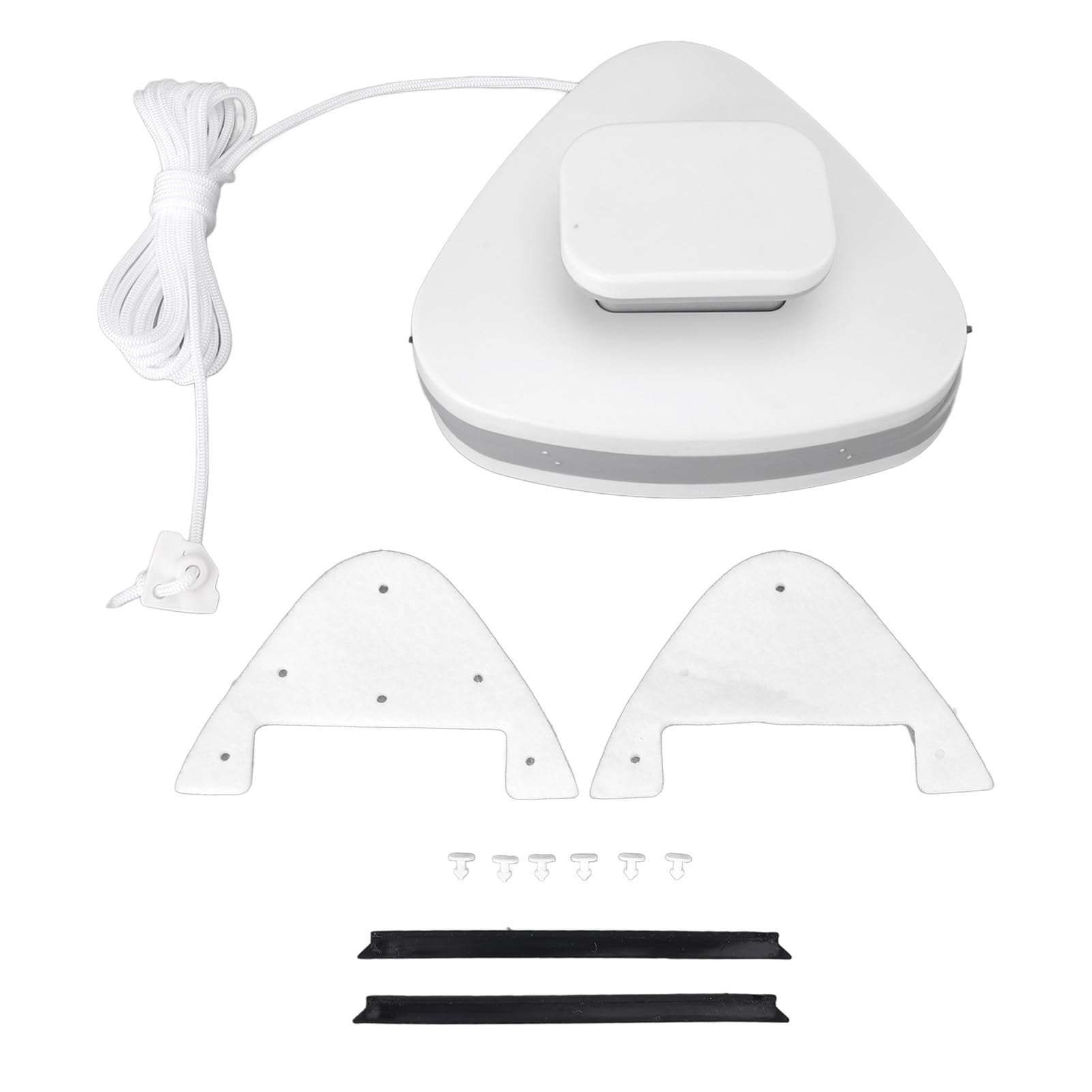 Cocoarm Limpiador de Vidrio de Doble Cara, Herramienta de Limpieza de Ventanas Magnética con Imanes de Neodimio ABS Esponja de Silicona, Limpiador de Ventanas Triangular para de Oficina en el Hogar,