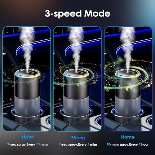 Image of Klomsuw Car Air Freshener,Smart Car Air Freshener,car Diffuser with 150 ML (5oz) Capacity Multi-fragrance,RGB Music Syncing Light, Auto On /Off (Angels)