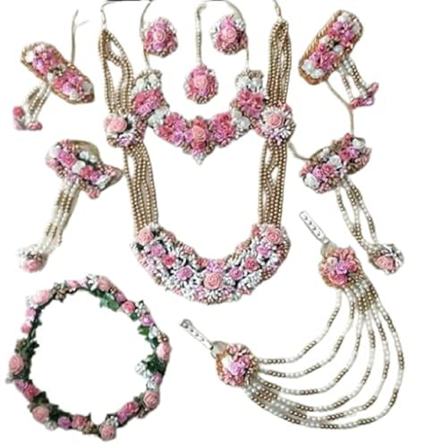 Image of Sanvatsar Bridal Jewellery Sets for Haldi /Mehandi /Baby Shower Functions (SAN9YLOPINKTIARA)