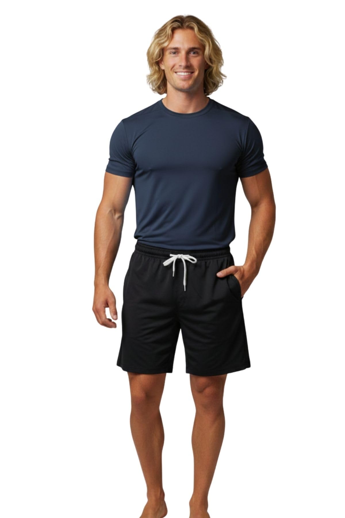 aqua holic Premium Swimming Pocket Shorts & Half Sleeves Tshirt For Men-picture-17