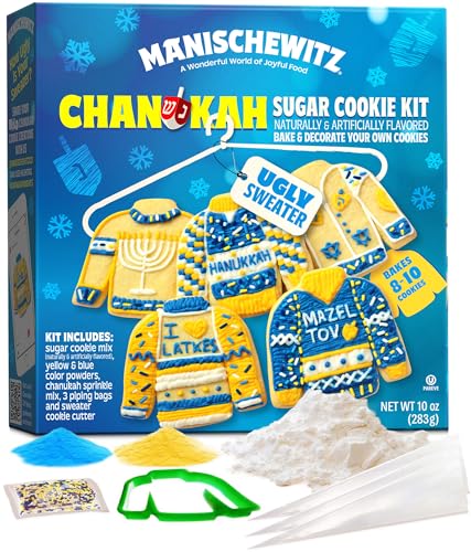 Manischewitz-Chanukah-Ugly-Sweater-Cookie-Decorating-Kit-Delicious-Easy-to-Prepare-Certified-Kosher-Fun-Hanukkah-Activity-for-the-Whole-Family Manischewitz Chanukah Ugly Sweater Cookie Decorating Kit Delicious Easy to Prepare Certified Kosher Fun Hanukkah Activity for the Whole Family