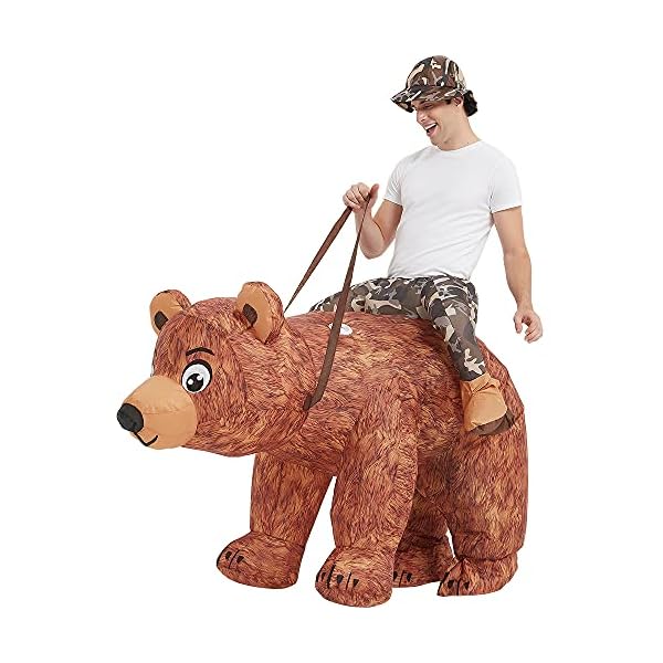 One casa bear inflatable costume riding bear air blow up funny fancy dress party halloween costume for adult - image 6