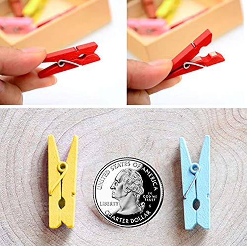 Durreus Small Clothespins Decorations Display Art Project Wood Kitchen Clips Chip Bags Clothesline Pins With Twine Pack 50 White #TOP5