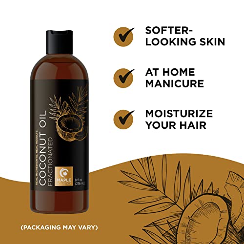 Fractionated Coconut Oil For Skin And Hair - Liquid Coconut Oil For Hair Care And Body Oil For Dry Skin - Pure Coconut Oil Hair Moisturizer For Men And Women And Carrier Oil For Essential Oils Mixing #TOP3