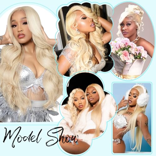 AAY 613 Lace Front Wig Human Hair Blonde Wig Human Hair 613 HD Lace Frontal Wigs Human Hair 200 Density 13x6 Blonde Body Wave Lace Front Wigs Human Pre Plucked 20 Inch