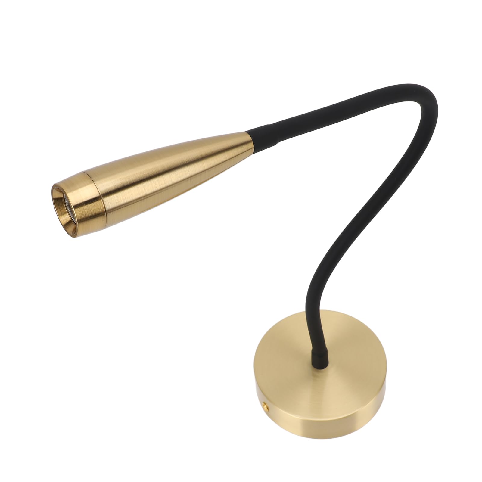 YWBL-WH Lámpara de Pared con Cuello de Cisne, Luz de Lectura LED de Aluminio con Cuello Flexible, 3W 200 Lm para Lectura de Libros y Cabecera