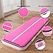 Inflatable Tumbling Mat for Kids – 10ft Pink Inflatable Gymnastics Training Equipment with Carrying Bag | Non-Slip Tumbling Mat for Home Use, Yoga & Cheerleading | Waterproof Design
