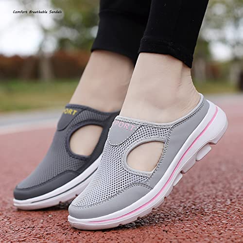 Twwbdj Meaboots Sandals, Men's Comfort Breathable Arch Support Sandals, Meaboots Sports Sandals, Mesh Sandals (Color : Dark Grey, Size : 9.5) #TOP3