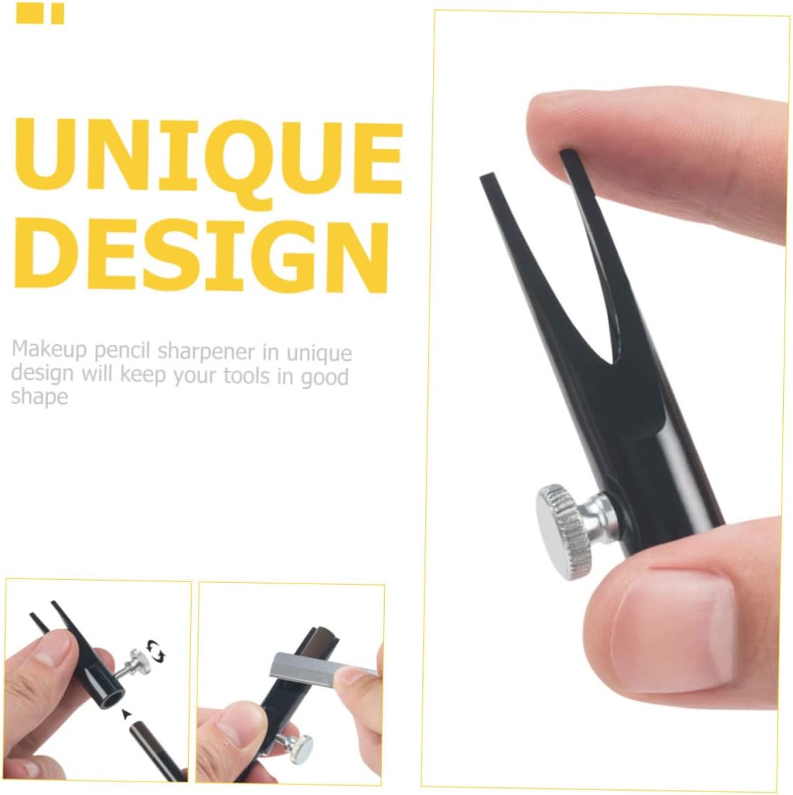 2pcs Aluminum Alloy Makeup Pencil Sharpener Manual Tool
