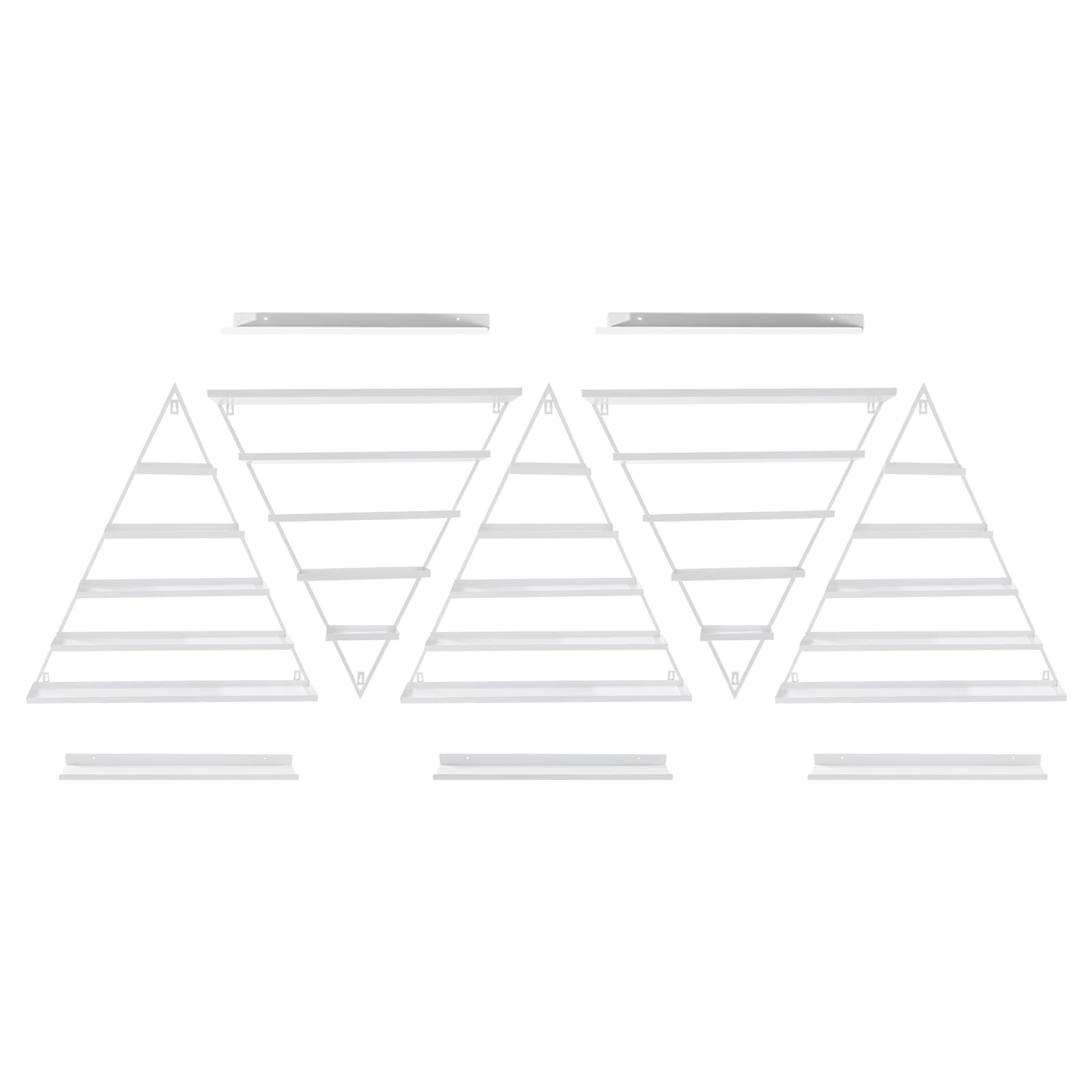 Organizador de esmalte de uñas, 6 unidades, metal, 5 niveles, soporte para esmalte de uñas, estante de almacenamiento para aceites esenciales, organizador de pared, estante de perfume, hasta 10 kg