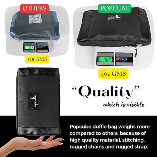 Image of Premium Foldable Duffle Bag for Travel for Women-Folding Bags for Travelling-Travel Bag for Women-Multipurpose Foldable Bags for Travelling. (Style 1, Black)