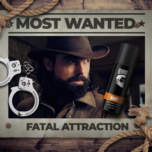 Image of BEARDO Perfume Body Spray For Men - BANDIT, 120Ml | Long Lasting No Gas Deo For Men | Bergamot, Oakmoss, Tonka Bean Notes Deodorant | Christmas Gift | Gift For Friends