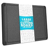 Large Plastic Cutting Board For Kitchen, 18-Inch Reversible Chopping Board